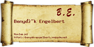Benyák Engelbert névjegykártya